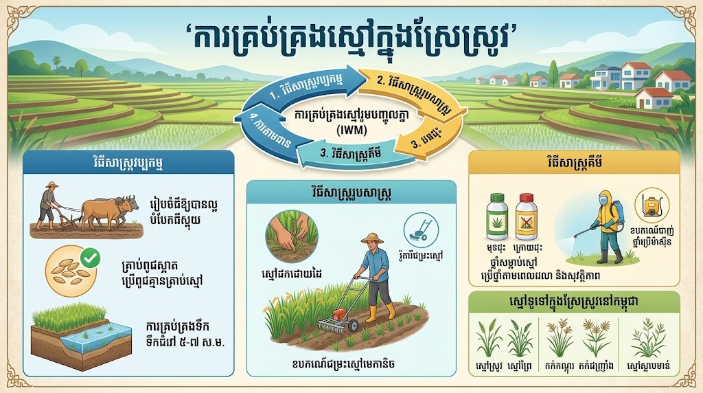 ការគ្រប់គ្រងស្មៅក្នុងស្រែស្រូវ