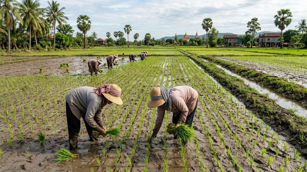 ការស្ទូងស្រូវតាមចម្ងាយសមស្រប